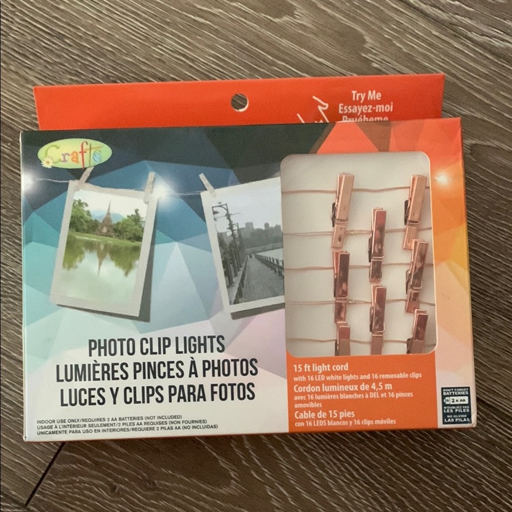 Craft Photo Clip Lights with Rose Gold Clips